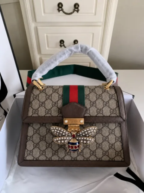 Guchi_bee queen margaret gg hand bag with box carrybag 312