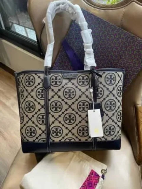 Toryy_Burch Perry T Monogram Tote Bag With Dust Cover premium quality