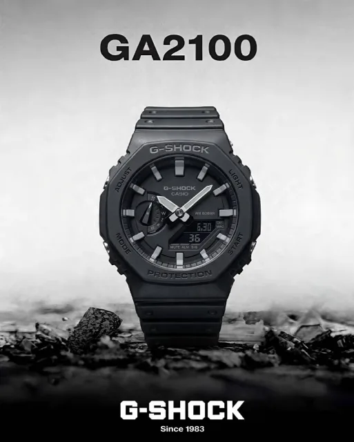 Casio g shock ga2100 black and white