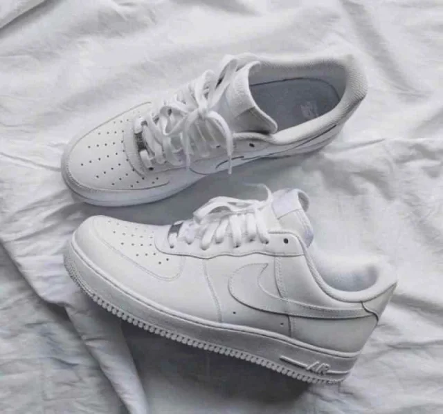Nikkee Airforce 1 milky white pure leather For Mens