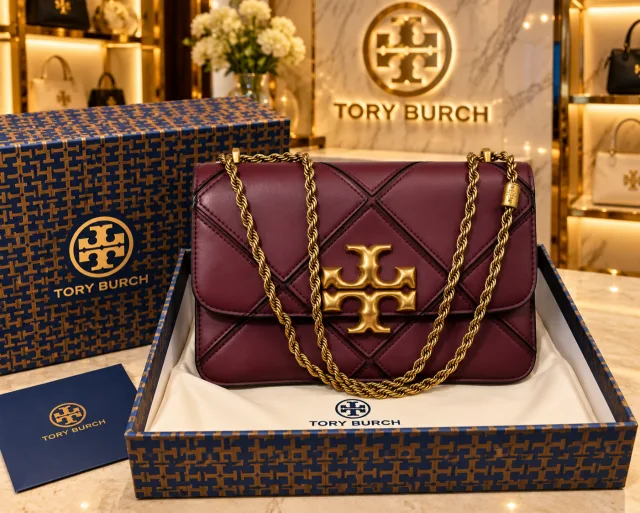 Tori Burch_Eleanor_Diamond_Quilted_Leather_Shoulder_Bag_White_With_OG_Box_Dust_Cover_6881