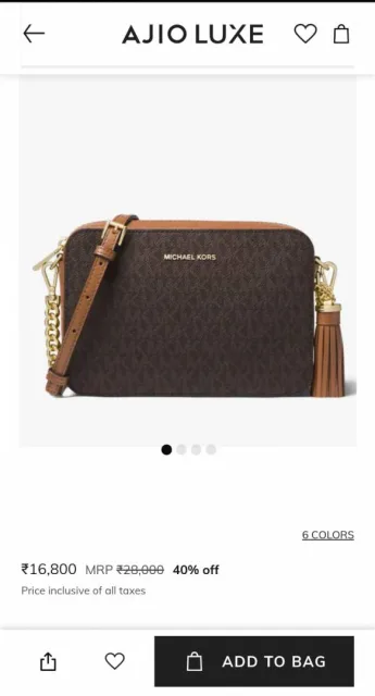 Michaeel Kors Mk Jet Set Crossbody Camera bag With Ogbox Dustbag Tags Etc Model no 716