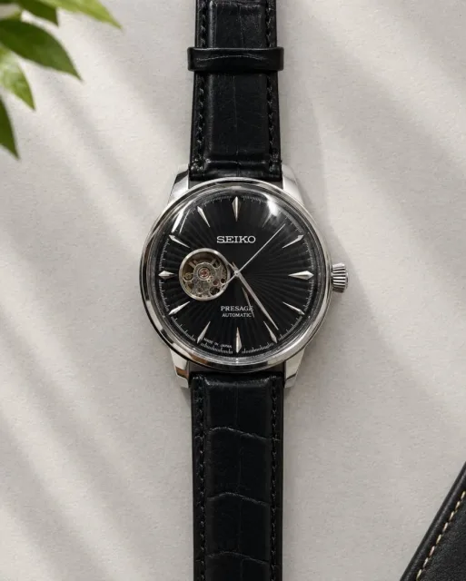 Seiko Presage Automatic Black Silver Dial
