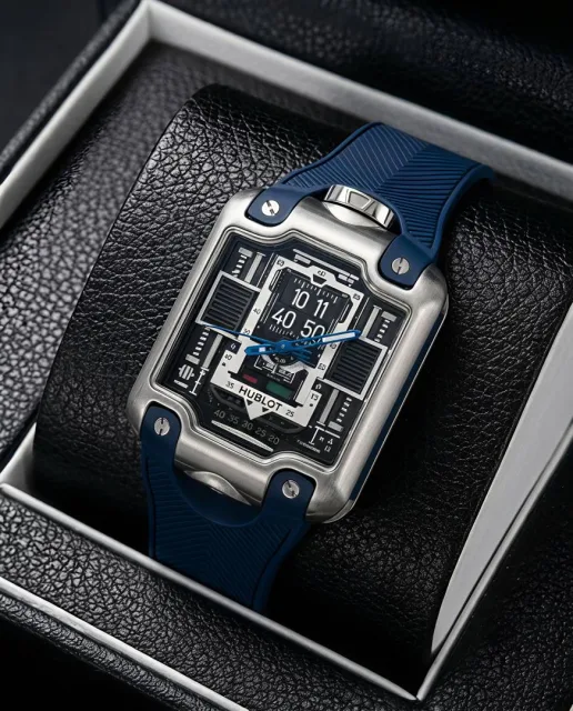 Hublot MP-10 Tourbillon Blue Silver Dial
