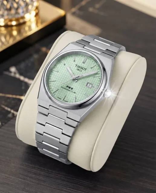 Tissoo_t 1853 PRX Textured Silver Tiffany Dial