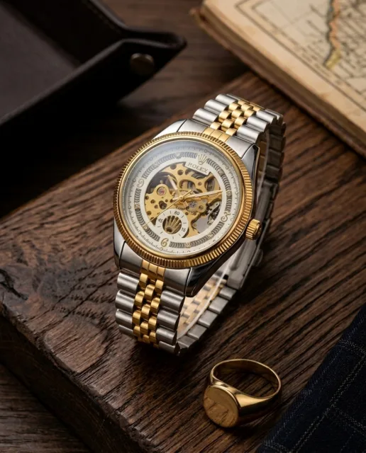 Rolee_x Mechanical Automatic Two Tone White Dial