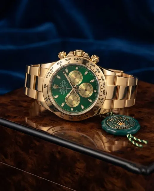 Rollex Daytona Oyster Perpetual Gold Green