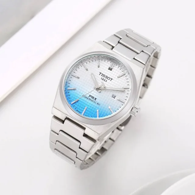 Tissoo_t 1853 Prx Silver-White & SkyBlue