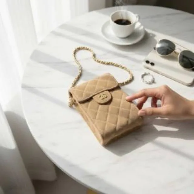 Chennel mobile holder cum sling bag with box 6051