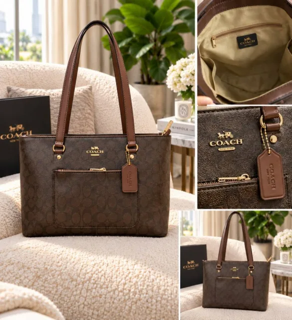 Coatch_CITY Hutton wit pocket tote bag withbox 6850