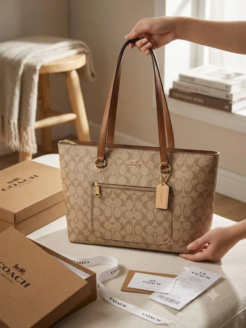 Coatch_CITY Hutton wit pocket tote bag withbox 6851