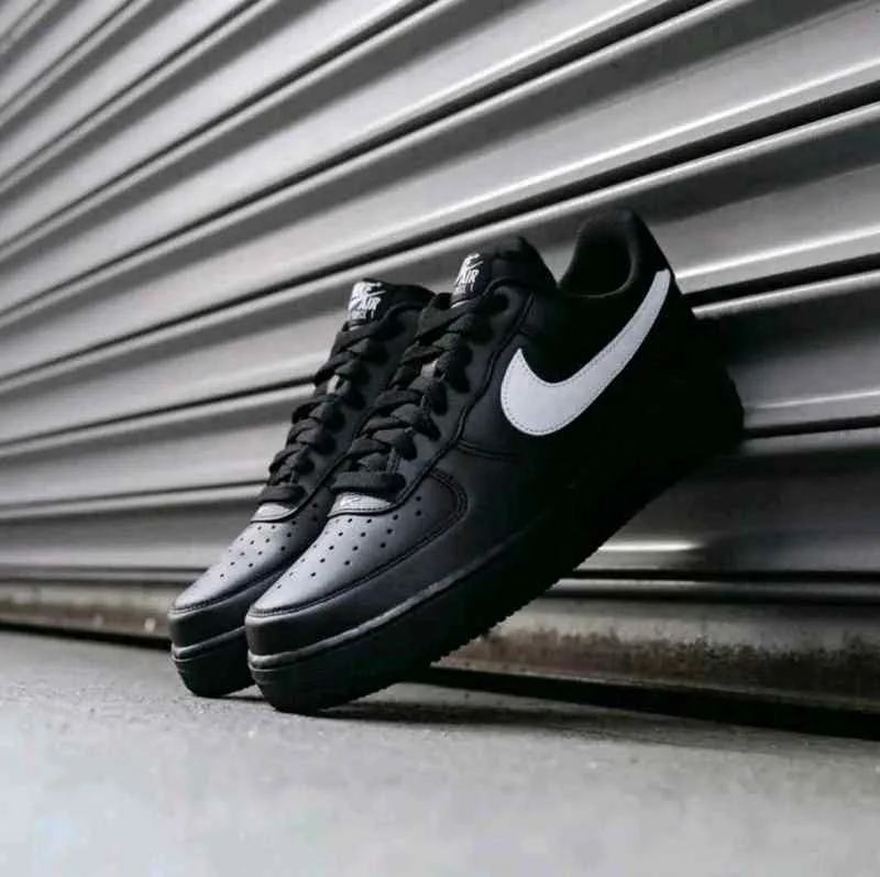 nikkee AirForce 1 Low 07 Shoes Black White 775