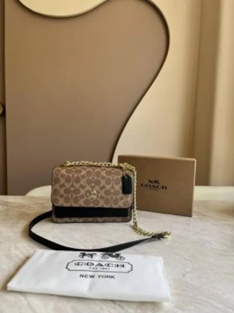 coatch_klare signature canvas shoulderbag with og box