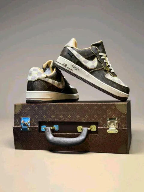 Nikkee X Loiuss Vuitton AirForce 1 Pilot Case (Double Box) UA Quality (With Lv Suitcase)