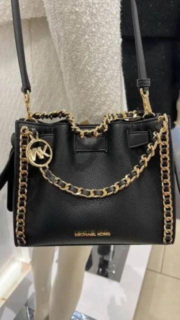 Micheal Kors Mina Signature Crossbody Tote With Box And Dust Bag (M06-Black)