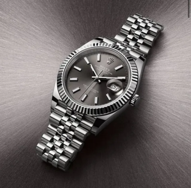 Rolee_x Oyster Perpetual Date Just Silver-Grey