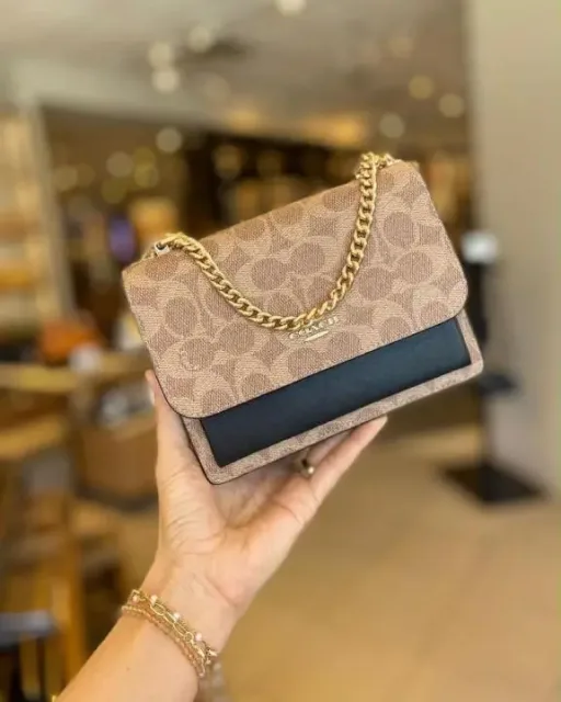 Coatch_ Mini Klare Crossbody Bag in Signature Canvas Bag with box premium quality