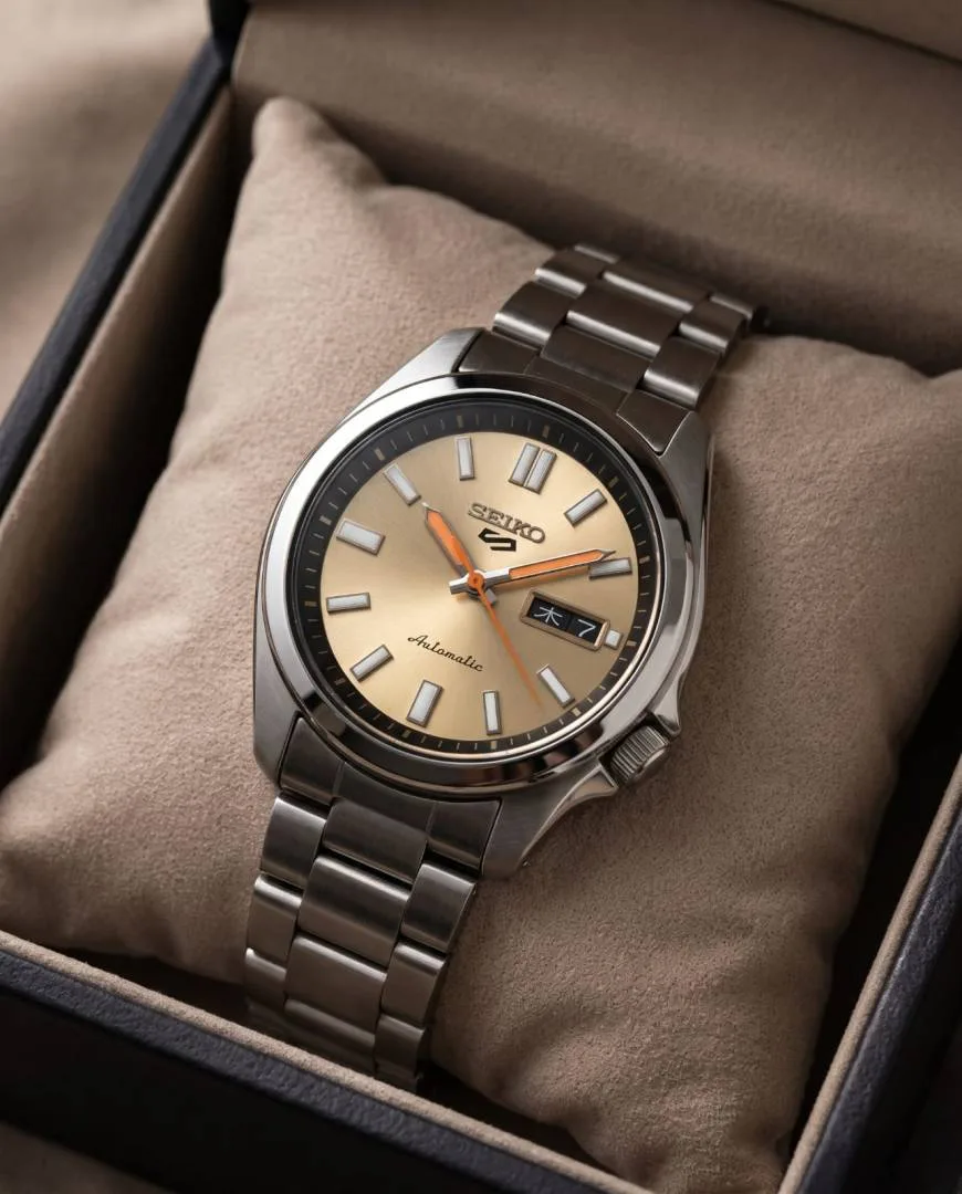 Seiko_o 5 Sports SNXS Automatic yellow