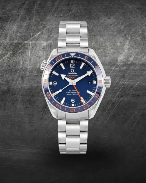 Omegg_a Seamaster Planet Ocean 600M silver blue and red