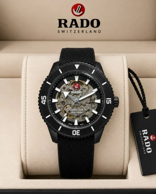 Raddo Captain Cook Automatic Black And Black Bazzle