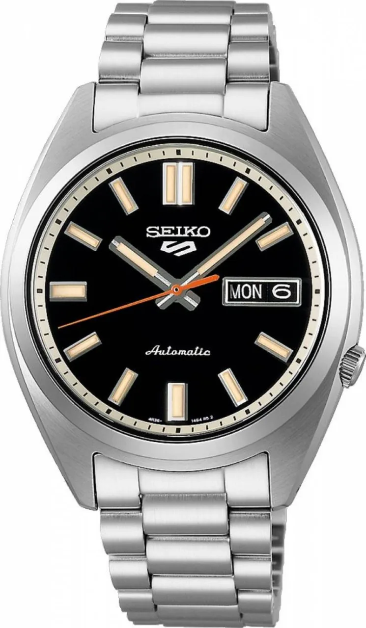 Seiko_o 5 Sports SNXS Automatic silver Black