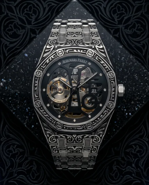 Audemar Piguet Royal Oak Vintage Silver Black Dial