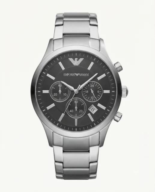 Emphorio Arrwa%! Classic Silver Black Dial