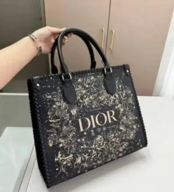 CHRISTIAN_DIIOR_ BRAIDED TOTE BAG WITH BOX