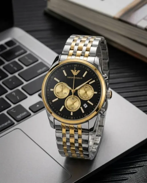 Emphorio Armaan_i AR11581 Chronograph 2Ton-Gold-Black
