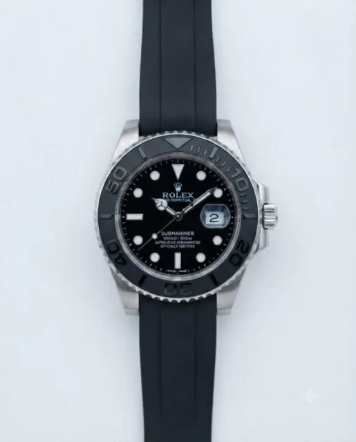 Rolee_x Yacht-Master silver black dail