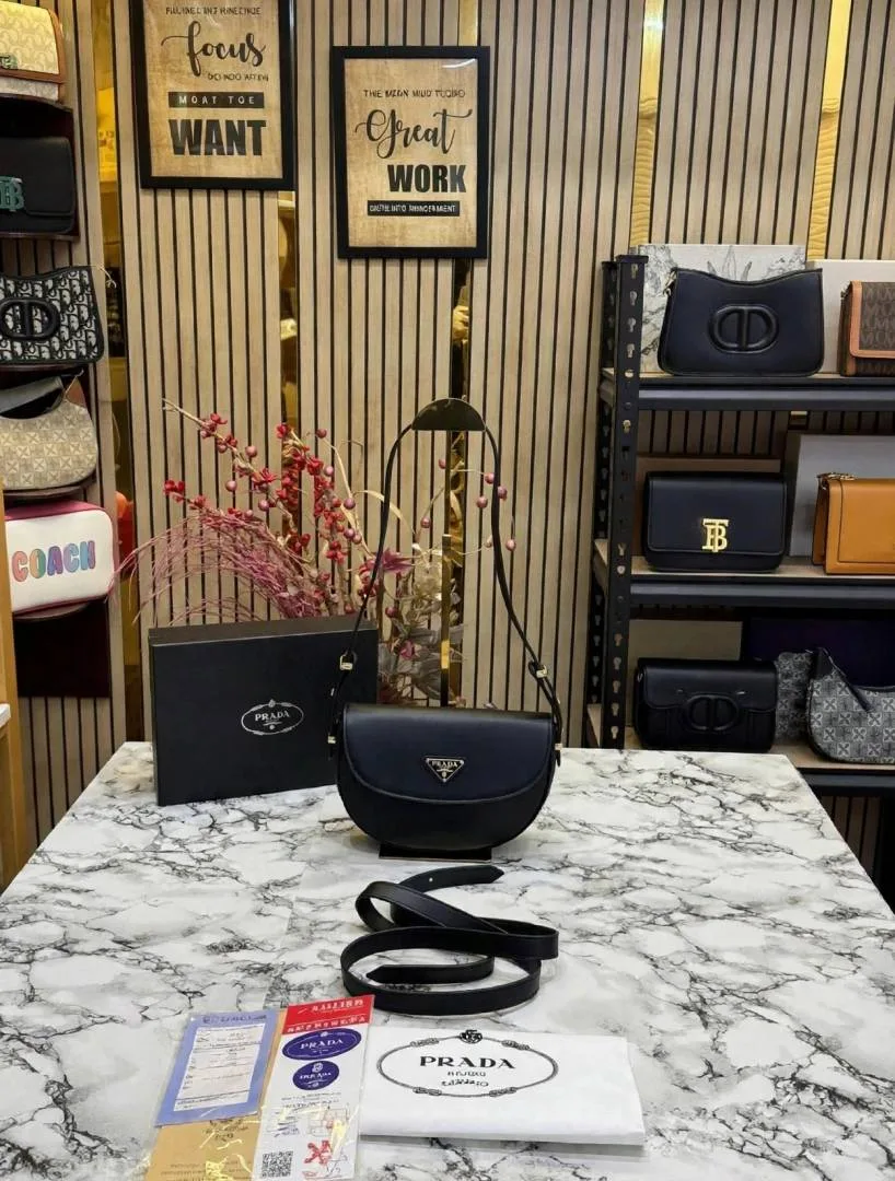 Pradda Moon Pardieu_Shoulder_Bag_With_Box_And_DustBag (Black) SALE
