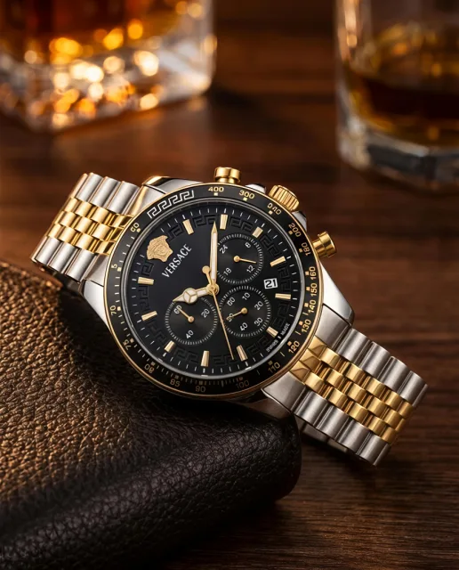 Versace Greca Chronograph 2Ton-Gold-Black