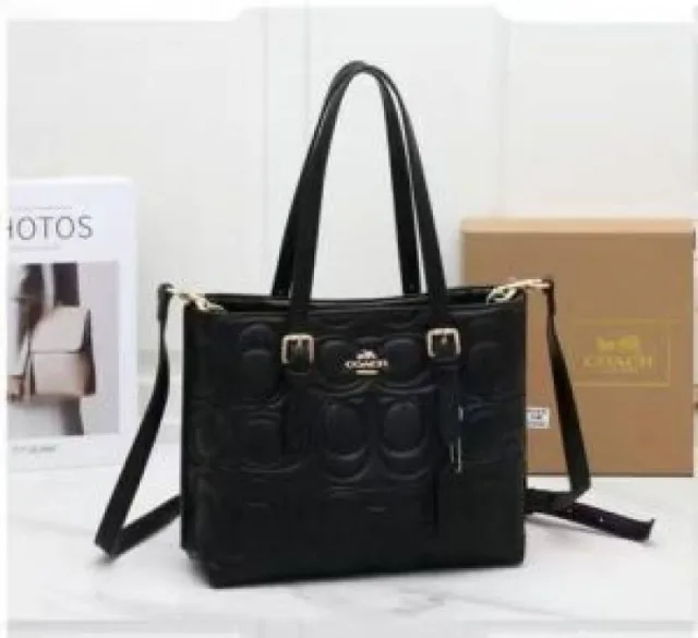 Coatch Maggie Pebbled Leather Top Handle Crossbody Bag With Magnetic Box Including 5062