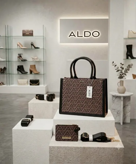 Auldo daspias premium Signature Monogram Totebag With Small Wallet & Long Strap & Ogbox Tags etc Model no 728