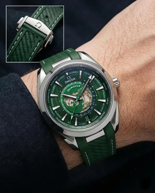 Omegha Seamaster Aqua Terra 150M Quartz World Map