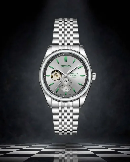 Seiko presage SPB471 Automatic silver gray green