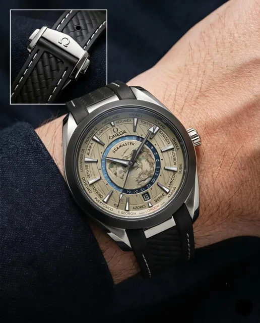 Omegha Seamaster Aqua Terra 150M Quartz World Map