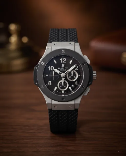 Hublot Big Bang Chronograph Silver Black Dial