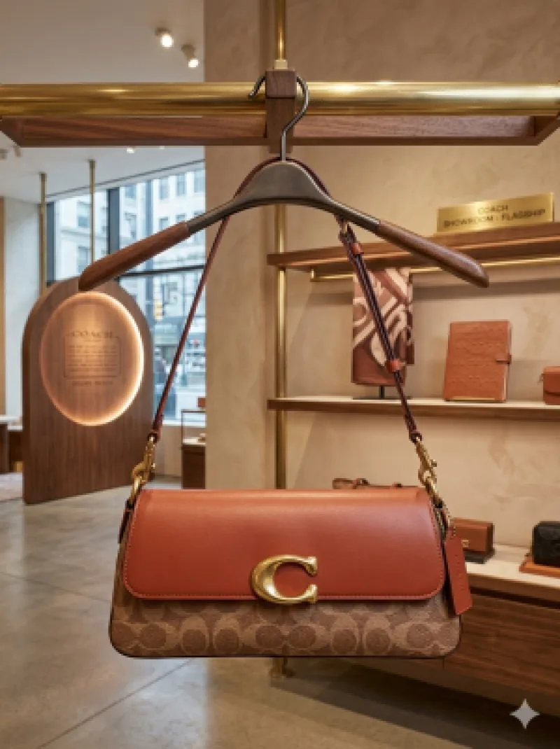 coatch jet shoulder bag in chalk refined calf leather with box premium quality