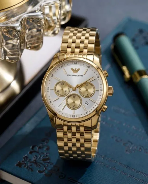 Emphorio Armaan_i AR11581 Chronograph Gold-White