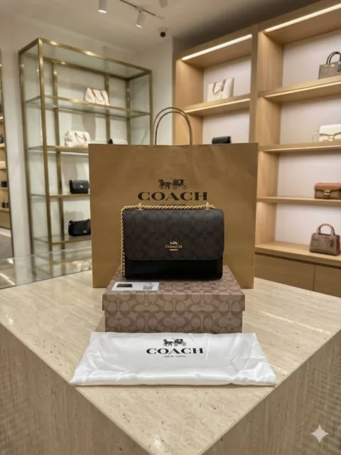 Coacch klare signature monogram crossbody bag with ogbox carrybag etc 547