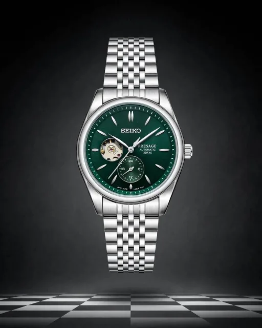 Seiko presage SPB471 Automatic silver green