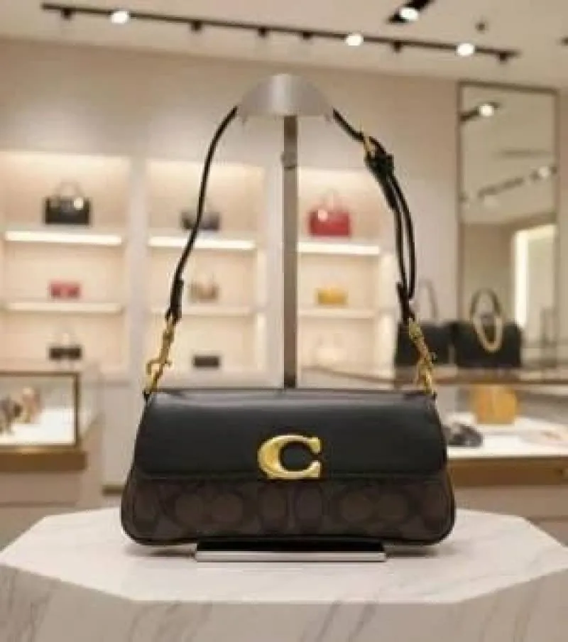 Coatch_ Zoe Shoulder Bag in Signature Canvas Bag with box premium quality