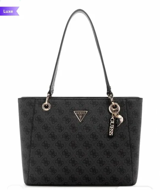 guess Noelle Brand Logo Printed Medium Structured Tote Bag 6914