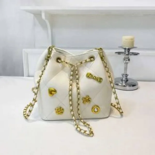 CHENNEL BOWTIE MINI BUCKET BAG WITH BOX 6547