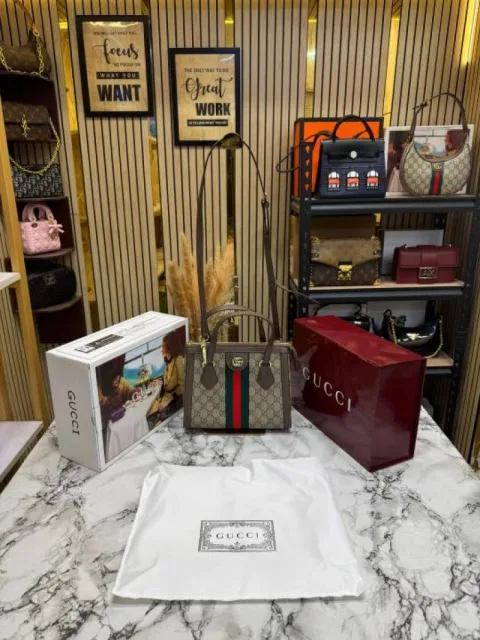 Gucc GG Ophidia Premium Monogram Canvas With Double Og Box And Dust Bag (547551)