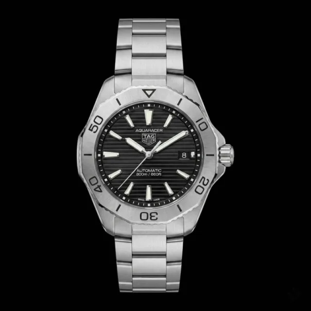 Tag_g Aquaracer Professional 200 Date Automatic Silver Black