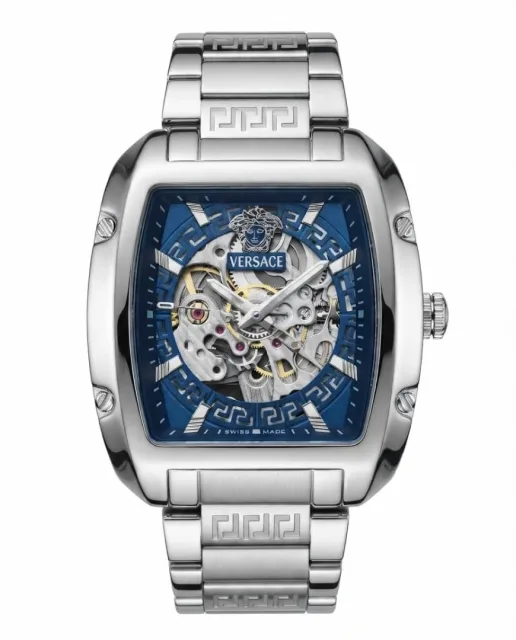 Versace_e Dominus Sktl Men Automatic Silver Blue Dial
