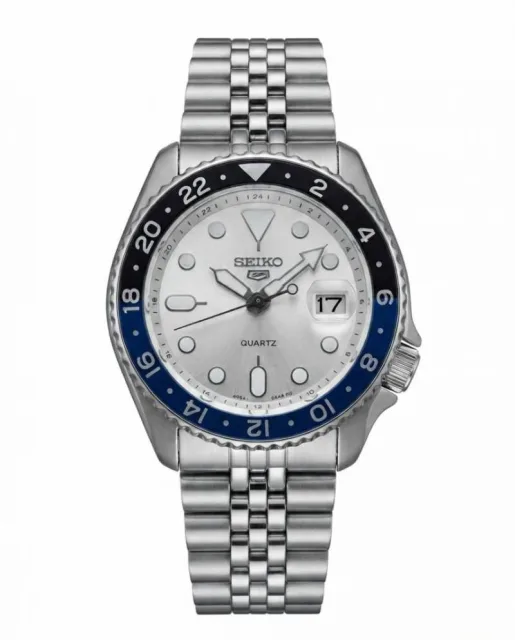 Seiko Gmt Master silver white Dial