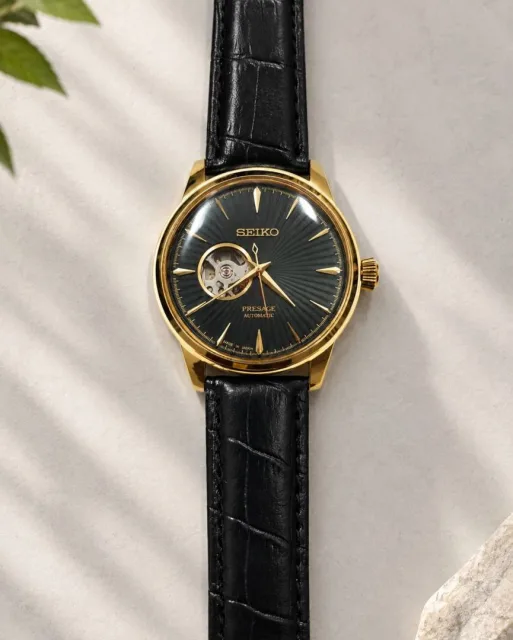 Seiko Presage Automatic Black Gold Dial